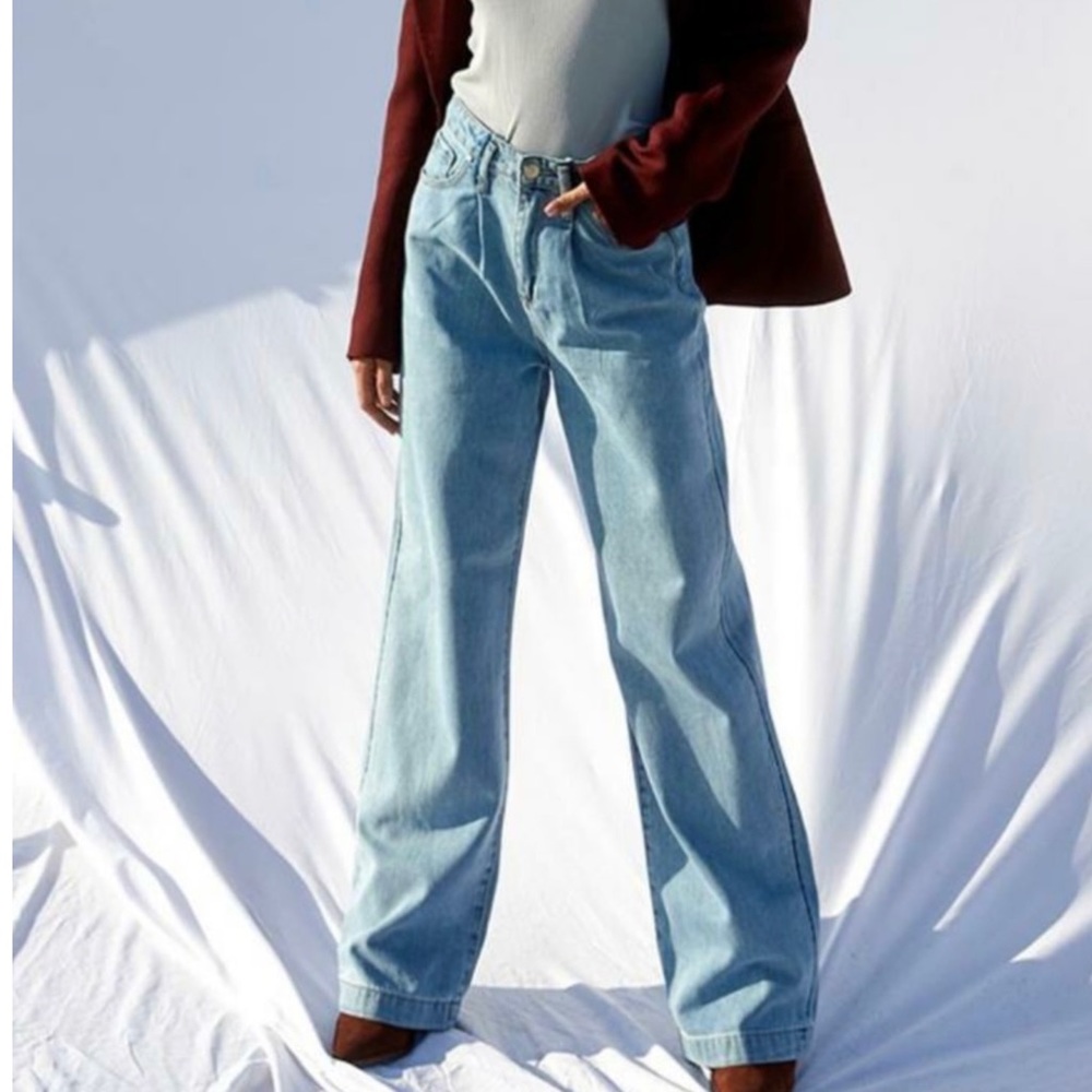 INSANE GENE High Rise Wide Leg Trouser Jeans - Picture 7 of 11